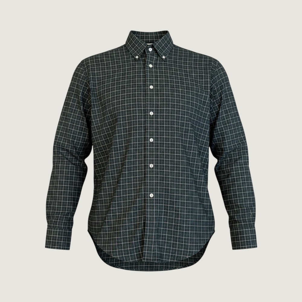 Lauren Ralph Lauren Button Down Shirt Mens 16 34/35 Green Plaid Classic Fit‎